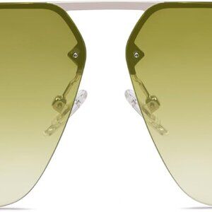 Aviator Sunglasses Unisex Metal Rimless Frames UV400 Protection for Men Women